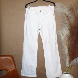 👖 GRAPENT White High-Waisted Flare Jeans | Size L